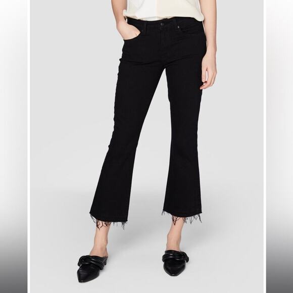 Derek Lam Gia Mid Rise Cropped Flare Jeans NWT - Picture 1 of 6